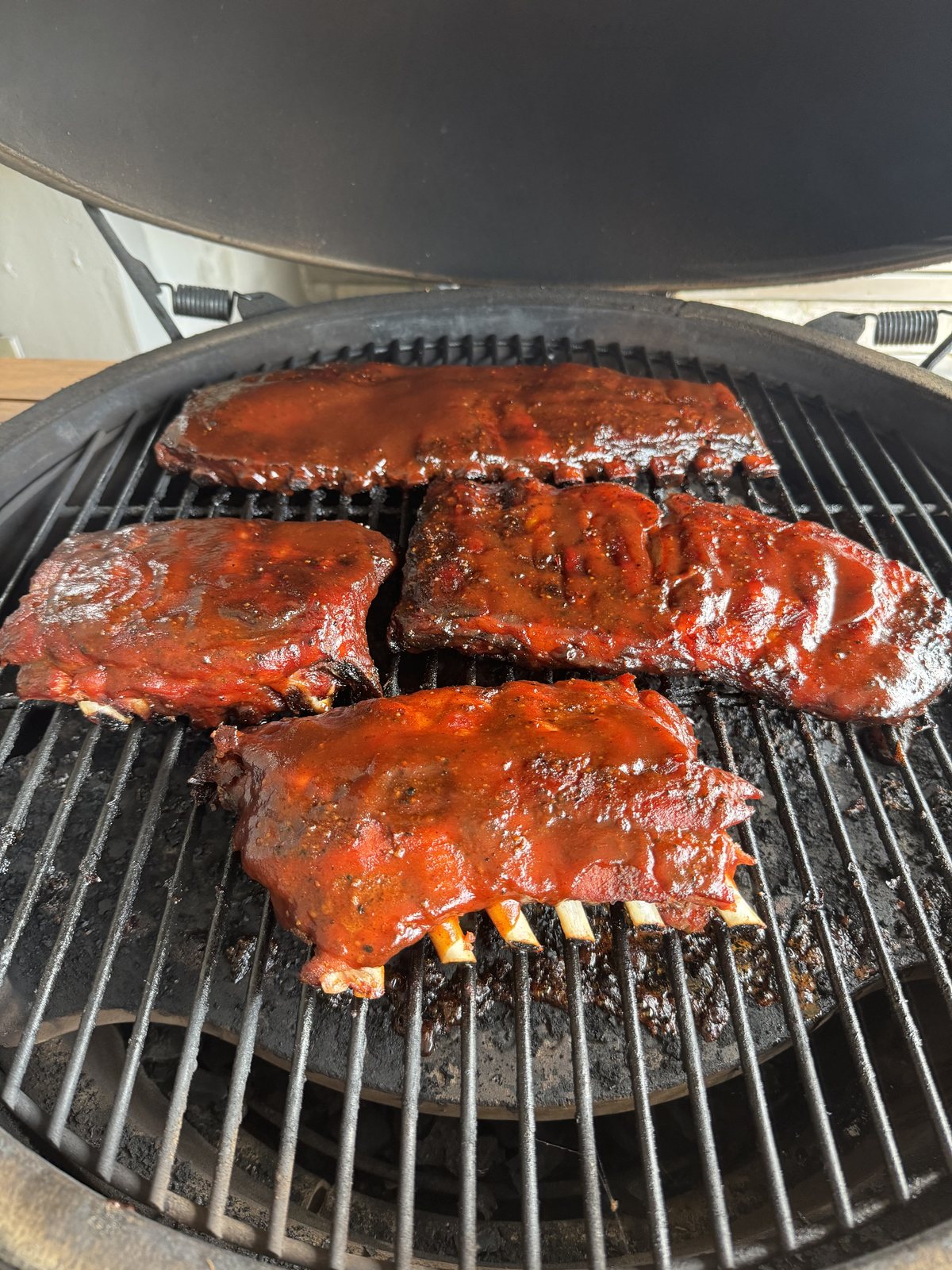 Ribs on the smoker
