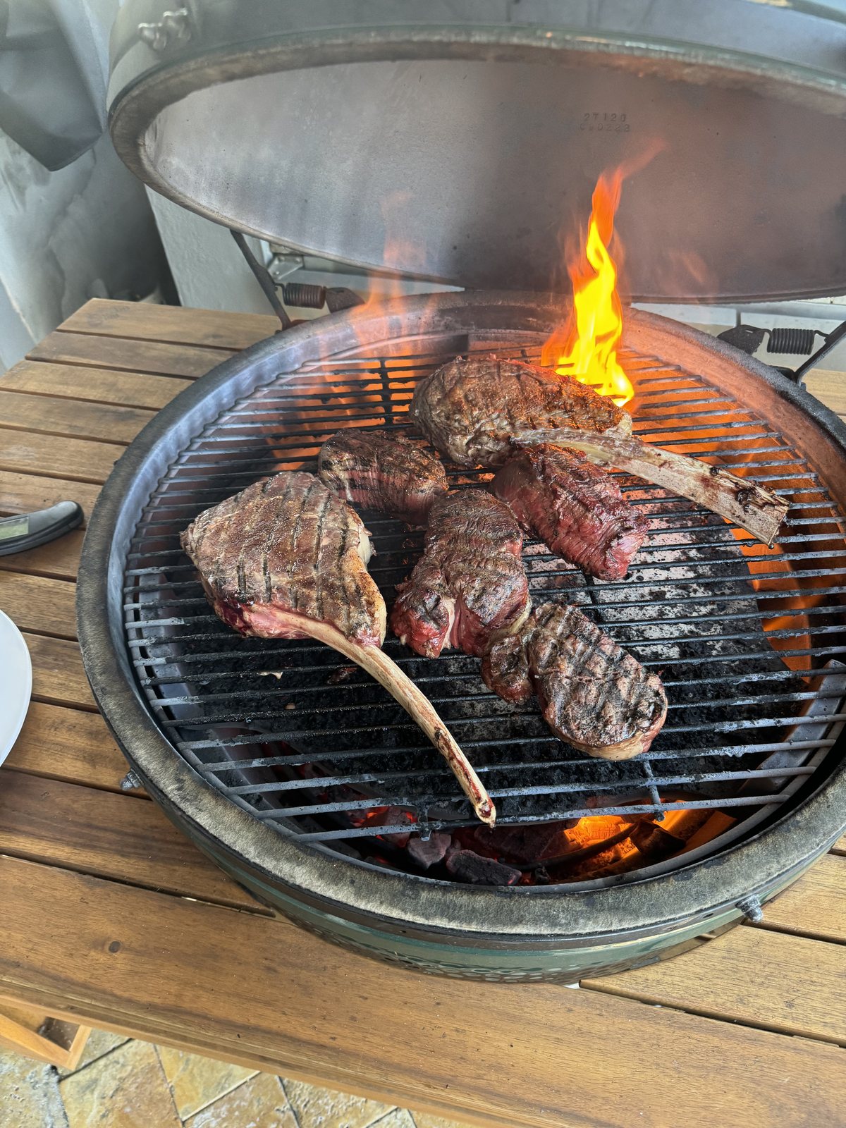Steaks on the grill