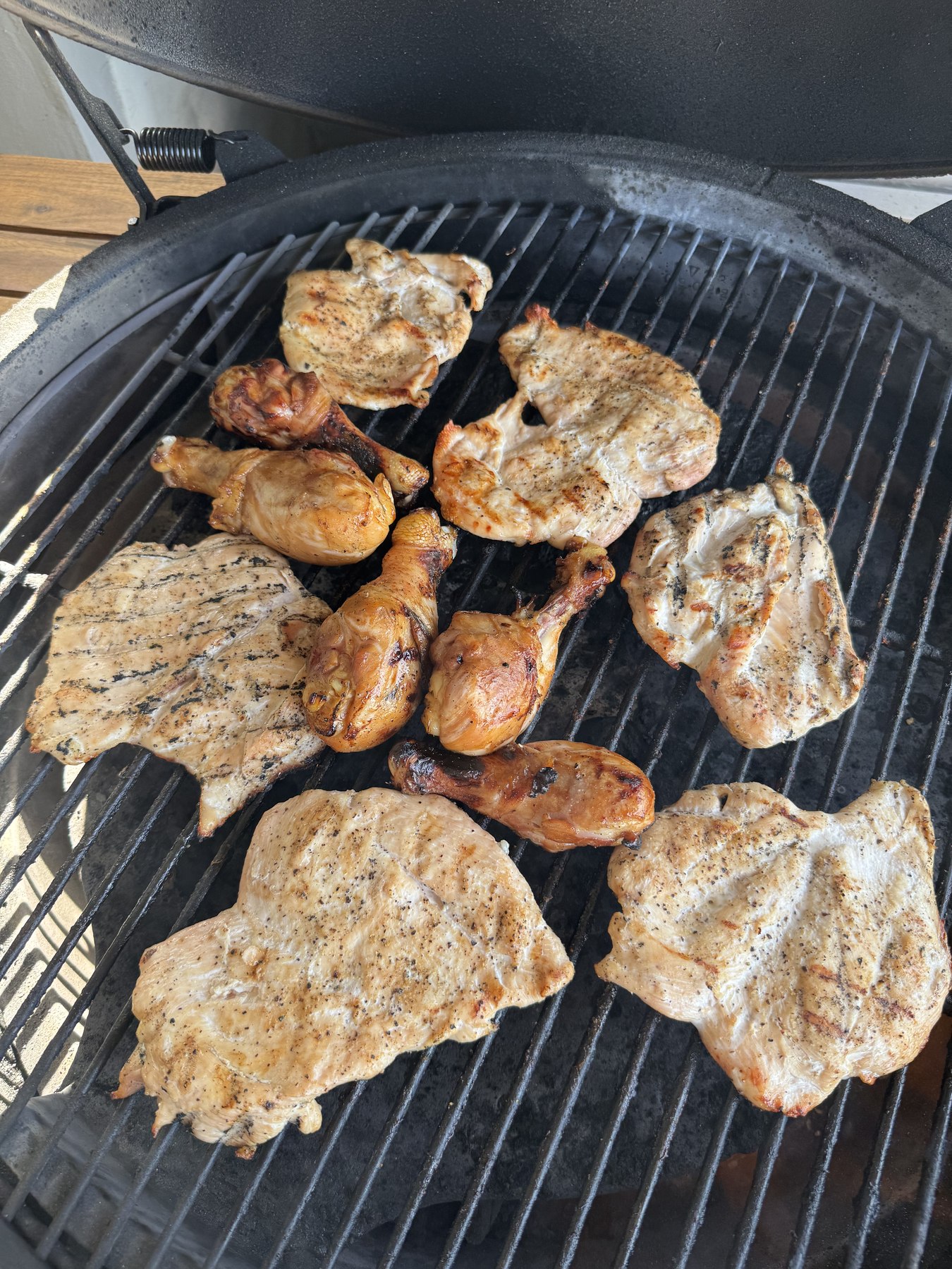 Mixed chicken cook on the grill