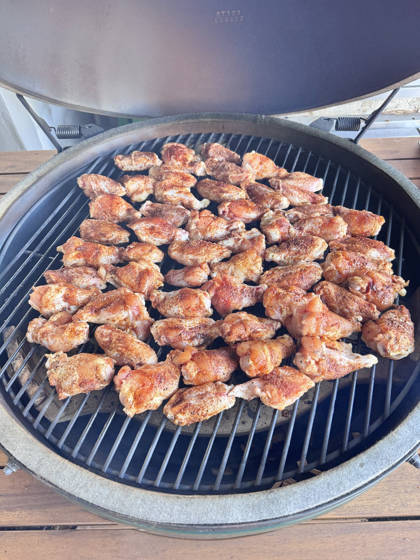 Chicken wings on the grill