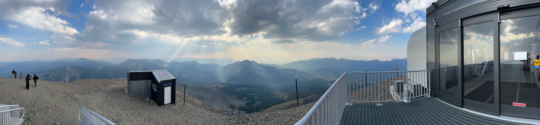 Panoramic view from the Big Sky summit