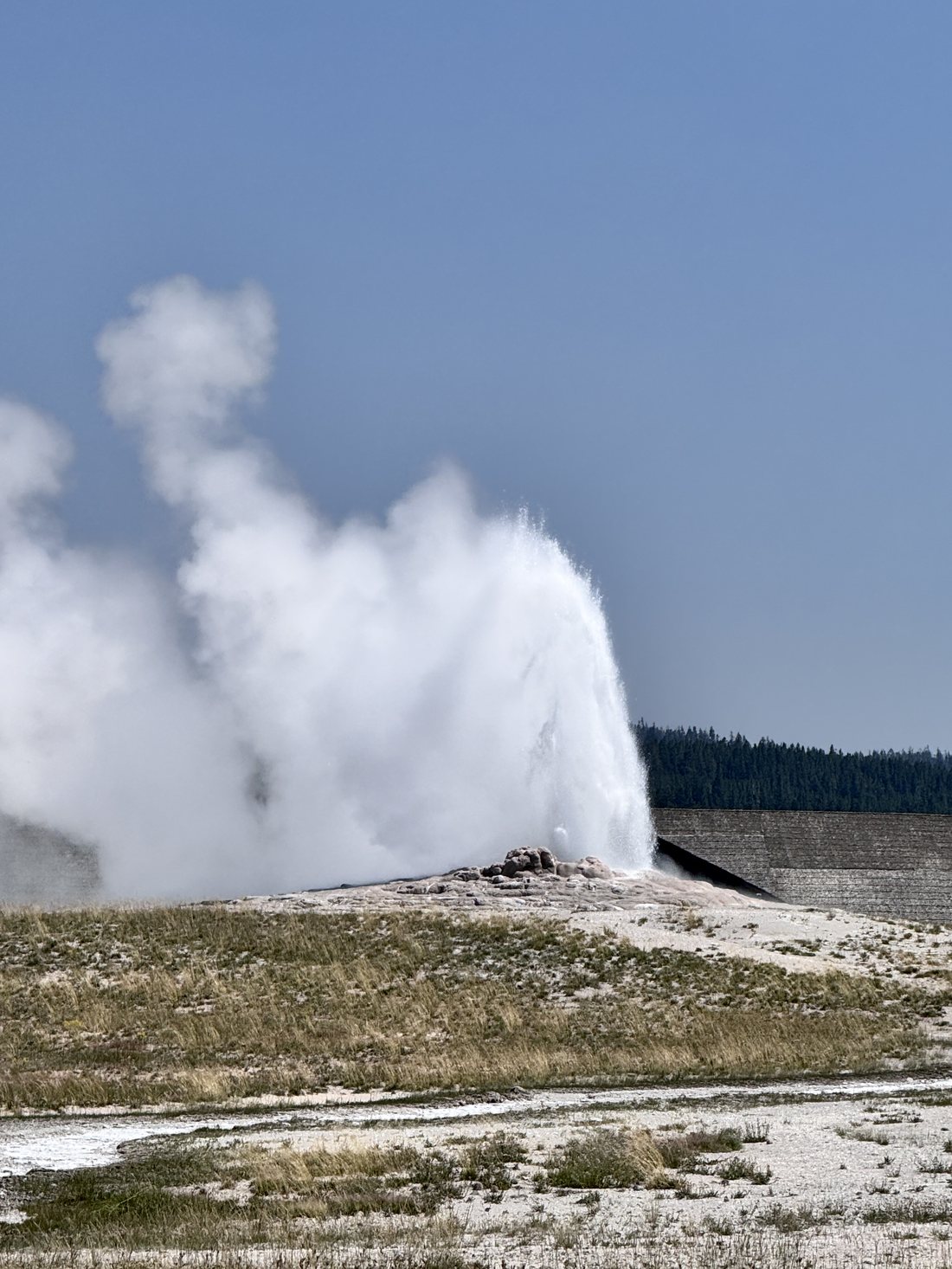 Old Faithful erupting