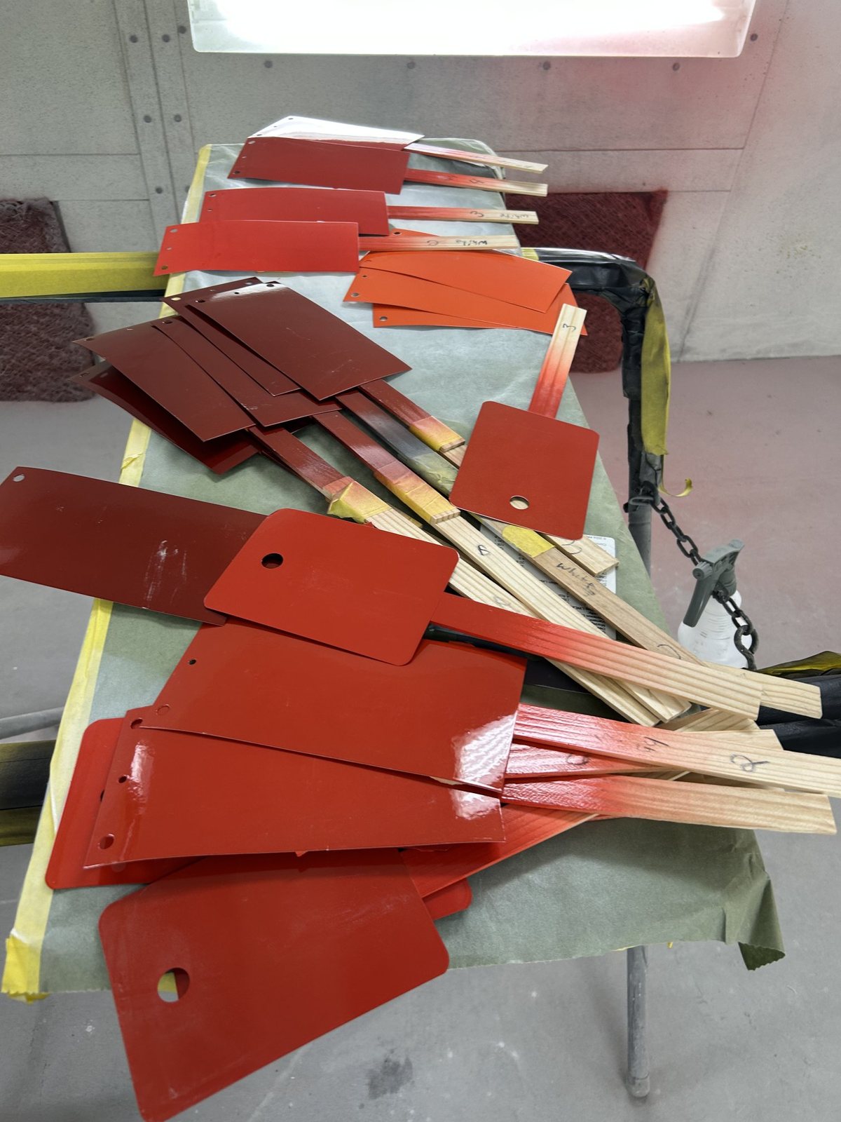 Paint color matching swatches