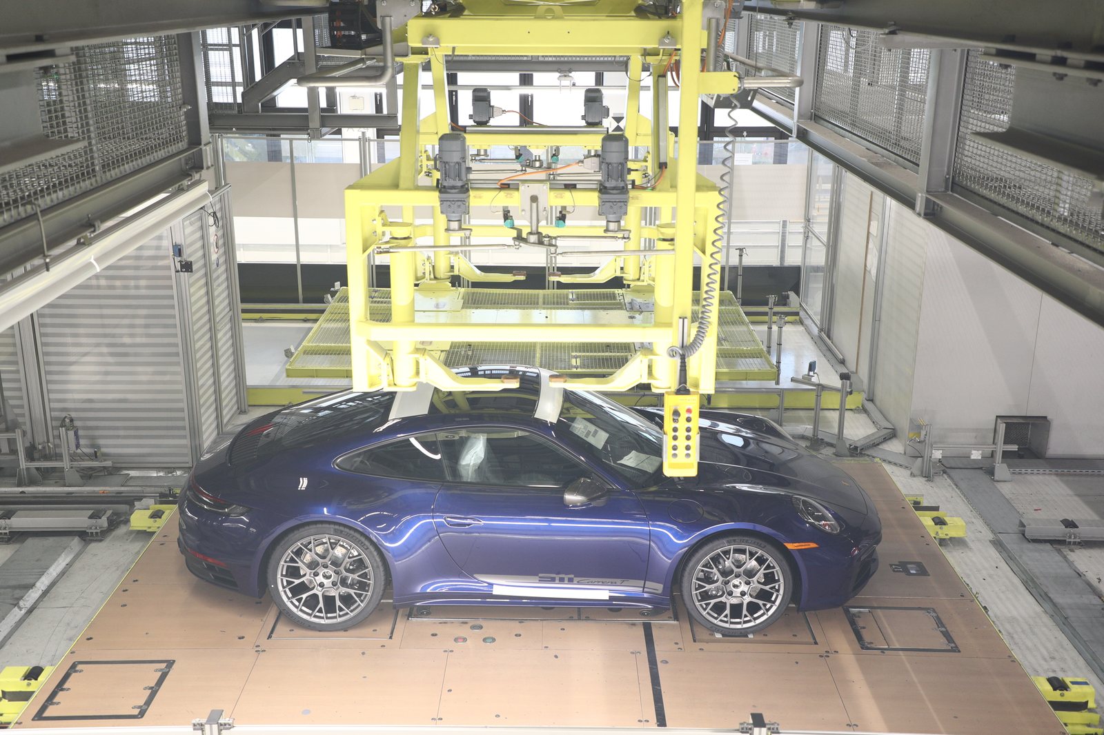 On the final production line at the Porsche factory